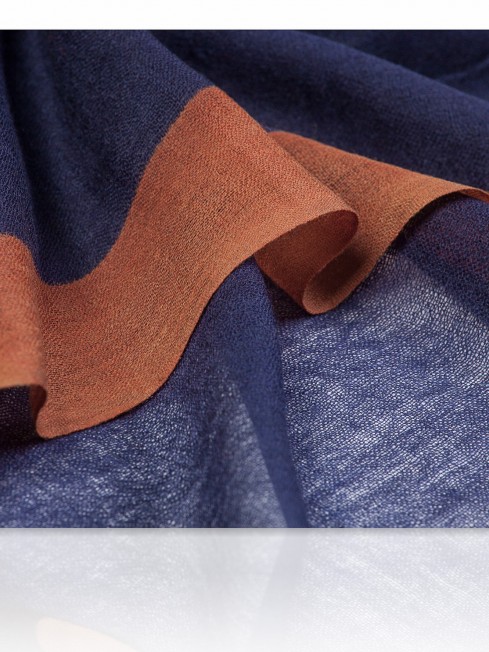 Палантин Унисекс W-BORDE/NAVY.RUST